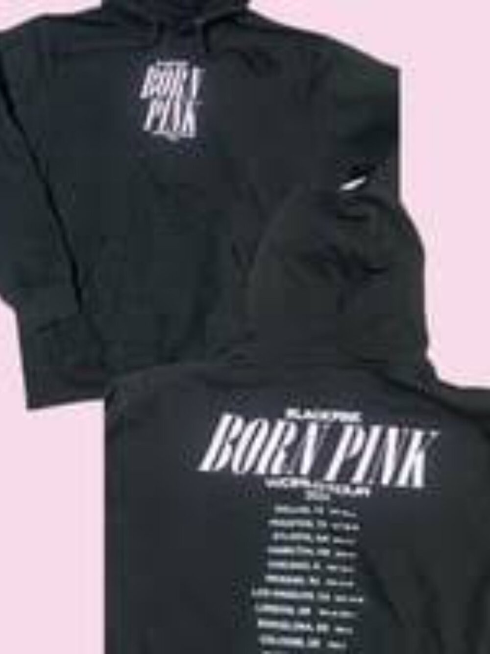 GENUINE LICENSED BLACKPINK BRUSHED COTTON BORN PINK SMALL TOUR Hoodie